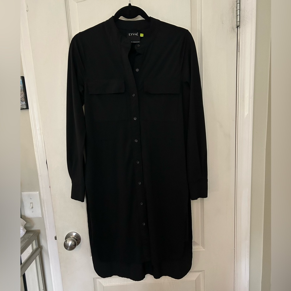 Lysse Black Button-Down Dress